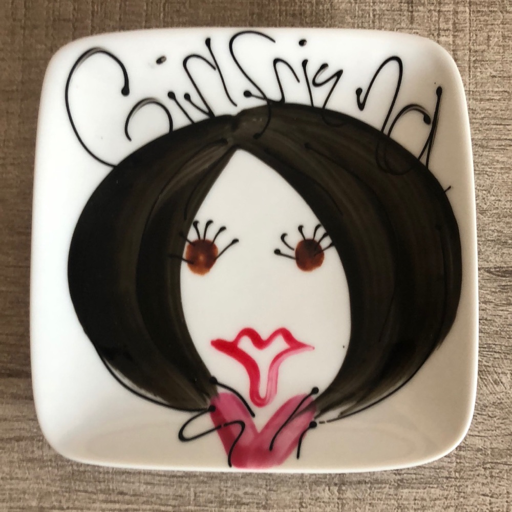 Girlfriend dish for jewelry or ?? Hand painted